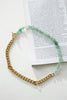 18k Gold Plated Hidden Letters Necklace Gold Green