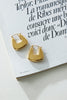 18k Gold Plated Standing Out Earrings Gold