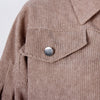 Casual Corduroy Lantern Sleeves Jacket