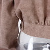 Casual Corduroy Lantern Sleeves Jacket