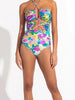 Cutout One Piece Swimsuit Set with Cover Up