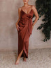 Stylish Unique Strappy French Halter Midi Dresses