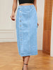 Stretchy Utility Denim Skirt