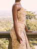 Floral Strapless Bodice and High Waist Skirt with Tie Set
