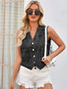 Spring Washed Denim Vest Top