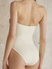 Morandi Colorblock High-Waist Hot Spring Swimsuit Set