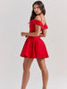 Scarlet Off-Shoulder Spaghetti Strap Mini Dress