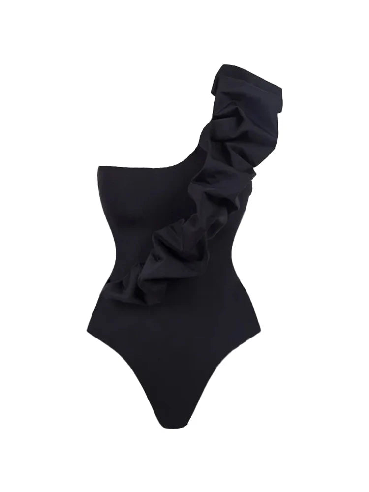 Solid One-Piece Swimsuit