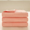 Blush Waffle Checkered Blanket