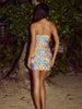 Sexy Fashionable Floral Print Strapless Mini Skirt