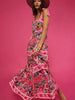 Floral Bowknot Tie One-Piece Swimsuit