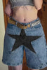 Trendy Star Patch Shorts