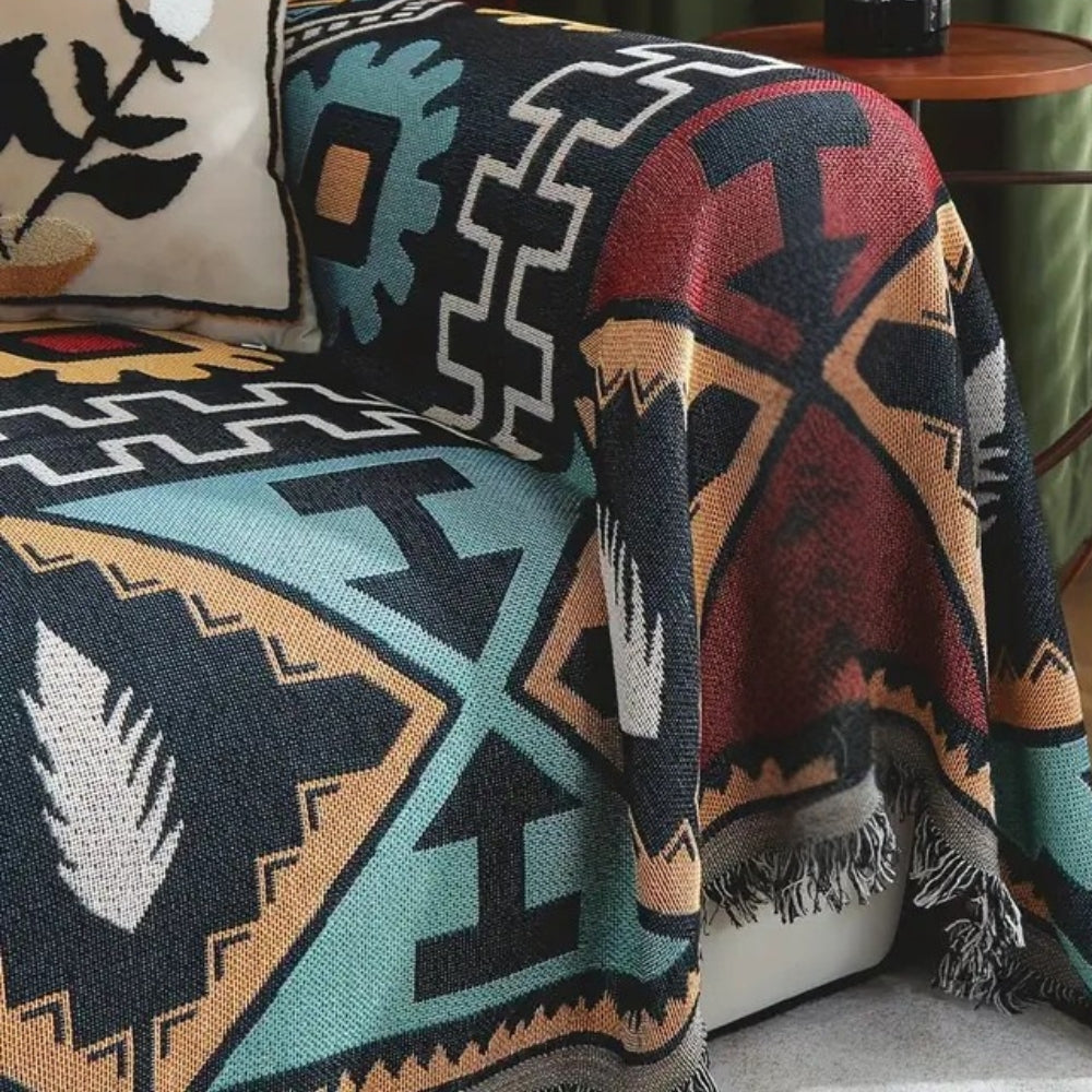 Aztec Geometric Pattern Sofa Cover