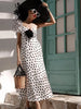 Polka Dot Ruffle Vintage Swimsuit Vacation Set
