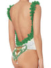 Appliqué Backless Sexy Swimsuit Set