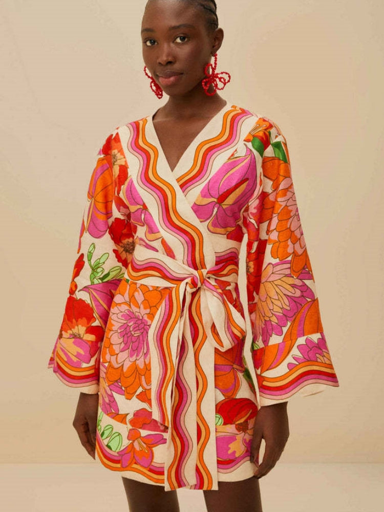 Casual Belted Linen Dress