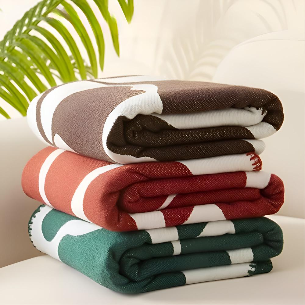 Geometric Design Acrylic Throw Blanket