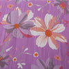 Purple floral throw blanket with colorful flower pattern, lightweight decorative sofa and bed cover for living room