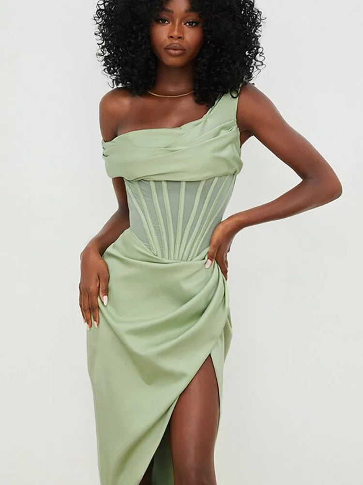 Apple Green Vintage Style Swimsuit Set