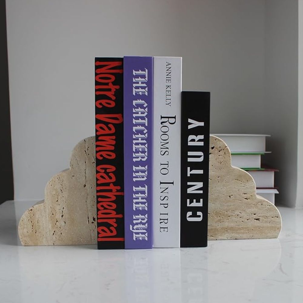 Elysian Travertine Bookends