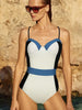 Colorblock Structured One Piece Swimsuit