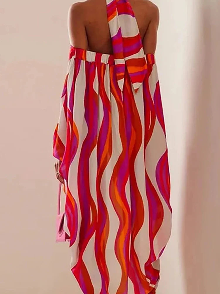 Halter Swimsuit and One Shoulder Bikini