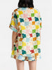 Fashionable Graffiti Print Shirt Shorts Set