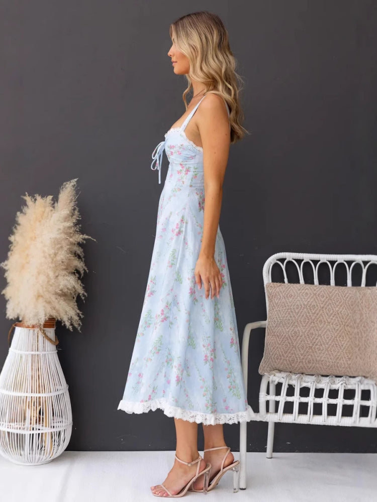 Summer New Sexy Print Slip Dress