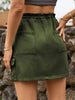 Summer Tie-Design Denim Utility Skirt