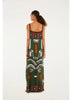 Scarf Print Midi Dress