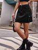 Elastic Waist Denim Skirt