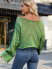 Spring Hollow-Out Loose Knit Pullover Sweater