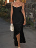 Ruffled Asymmetrical Sleeveless Cami Dress