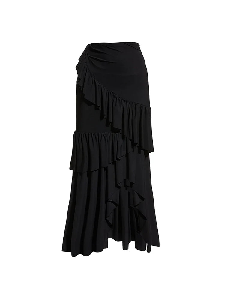 Black and White Floral Swimsuit Set