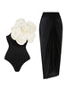 3D Floral One-Piece Swimsuit
