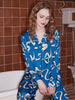 Bow Pattern Ice Silk Pajama Set
