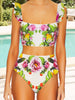 Floral Print High-Waist Bikini Set
