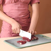 Double-sided metallic cutting board – durable kitchen chopping surface for vegetables, fruits, and meat