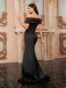 Strapless Sequin Backless Evening Gown