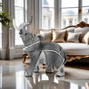 Black & White Spiral Elephant Figurine