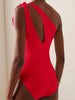 One-Shoulder 3D Floral Honeymoon Swimsuit