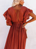 Button Cotton Linen Perfect Beach Boho Maxi Dress