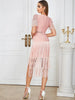 Mesh Fringe Bandage Dress