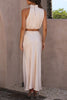 Satin Halter Crop Tank Top + Wrap Mini Skirt