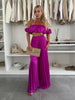 Summer Solid-Color Tube Top Pants Set