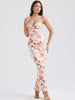 Pink Peony Satin Maxi Dress