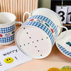 Floral Utensil Storage Basket with Divider Lid