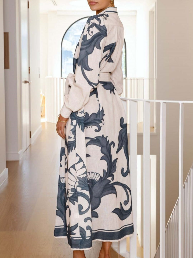 Summer Belted Midi Dress