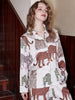 North China Leopard Ice Silk Long-Sleeve Pajama Set
