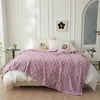 Plush Reversible Blanket with Sherpa Wool-Like Fleece